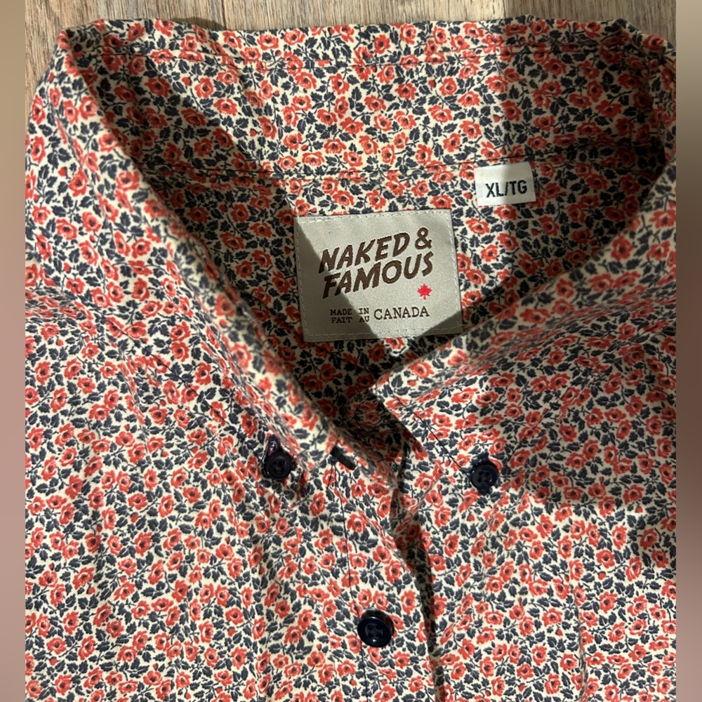 Naked & Famous floral ditsy button up